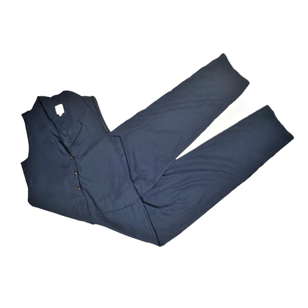 Francesca's Blue Rain Sleeveless Boiler Suit Jumpsuit Navy size Medium